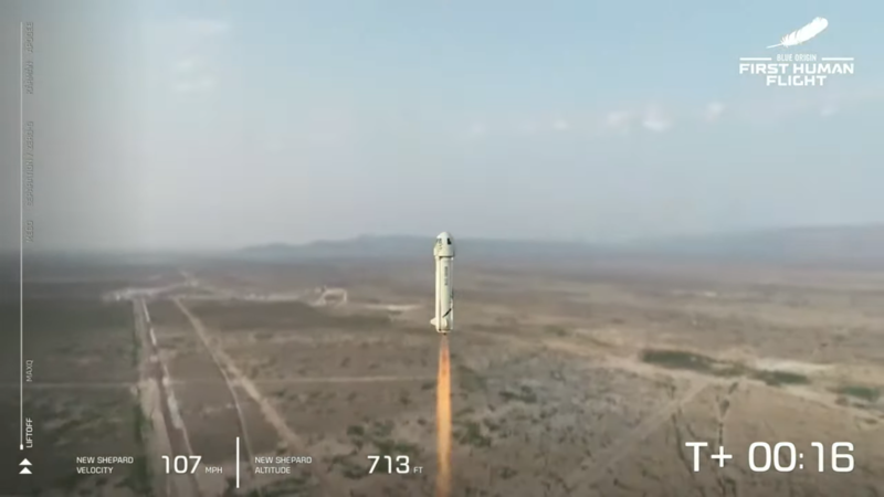 Lansarea rachetei Blue Origin, Foto: Captura YouTube