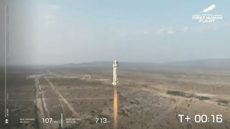 Lansarea rachetei Blue Origin, Foto: Captura YouTube