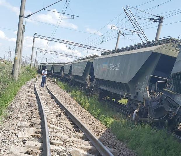 Trenul deraiat la Fetesti, Foto: CFR Infrastructura