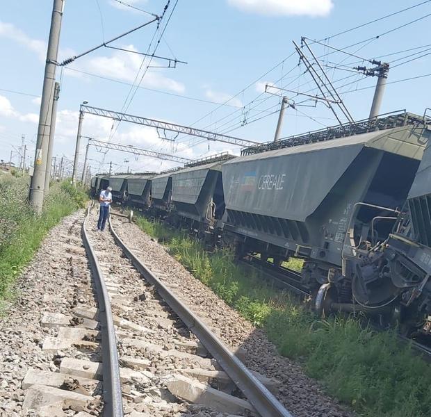 Trenul deraiat la Fetesti, Foto: CFR Infrastructura