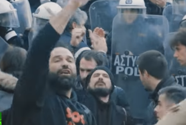 Proteste in Grecia, Foto: YouTube