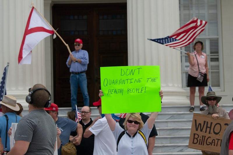 Protest impotriva masurilor antiepidemice in statul Alabama, Foto: USA TODAY Network / ddp USA / Profimedia