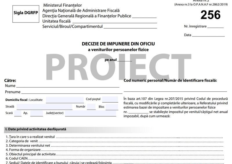 Decizie impunere din oficiu, Foto: ANAF