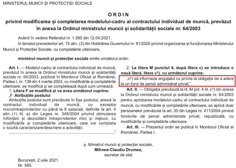 Ordin obligatii informare Pilonul II, Foto: Hotnews