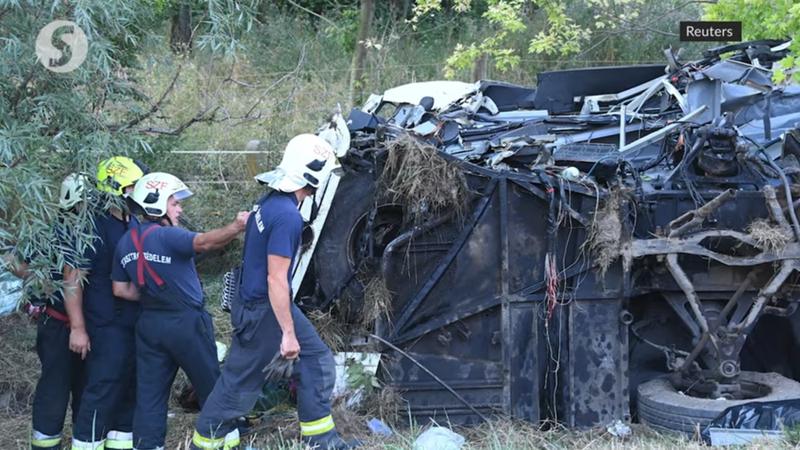 Accident de autocar in Ungaria, Foto: Captura YouTube