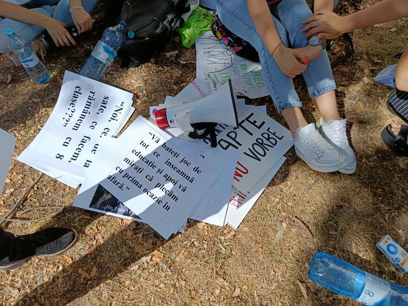 Protest al elevilor la Ministerul Finantelor, Foto: Hotnews