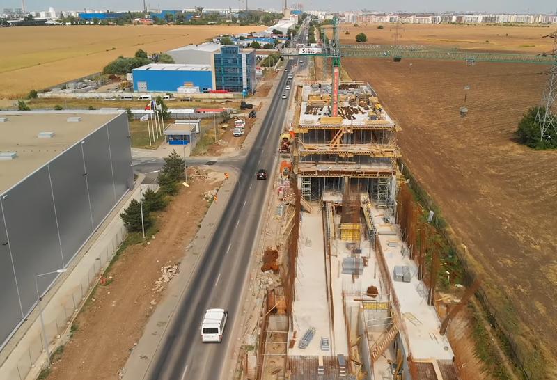 Statia Tudor Arghezi, in constructie pe magistrala 2, Foto: Captura YouTube