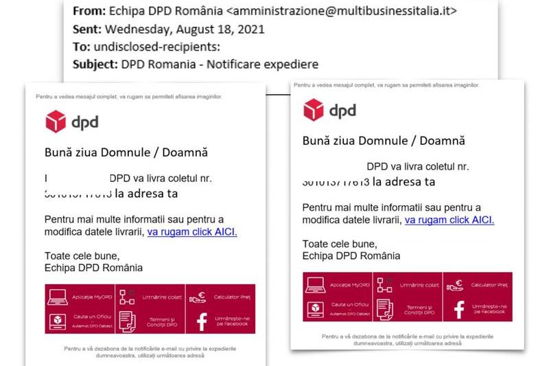 Atac phishing in numele DPD Romania, Foto: DPD