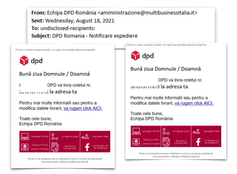 Atac phishing in numele DPD Romania, Foto: DPD