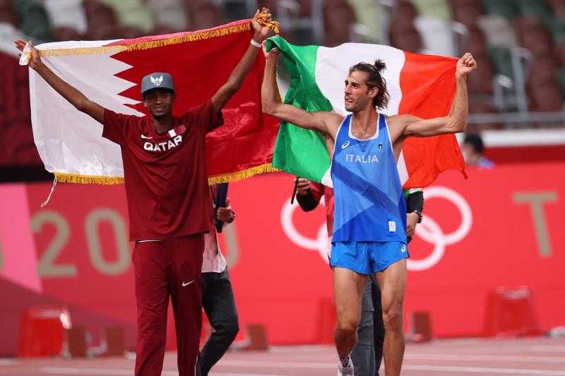 Essa Mutaz Barshim si Gianmarco Tamberi, Foto: Yohei Osada / AFLO / Profimedia