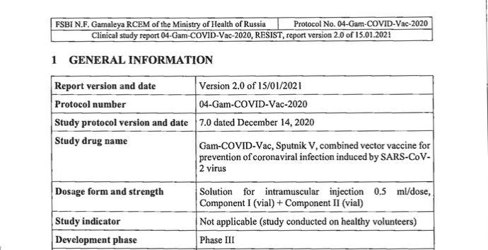 Raportul privind Sputnik V, Foto: The Moscow Times