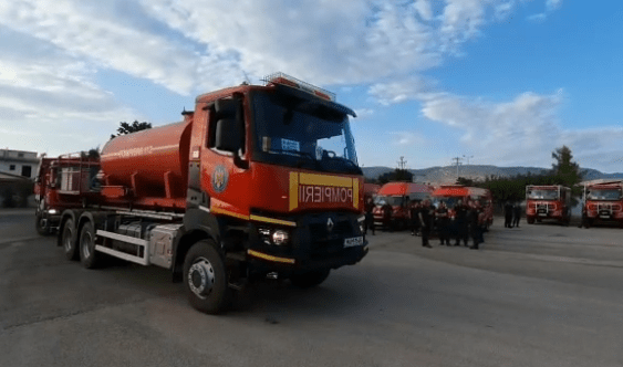 pompierii romani au ajuns in Grecia, Foto: Captura video