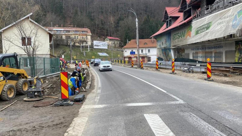 lucrari la Azuga, Foto: CNAIR