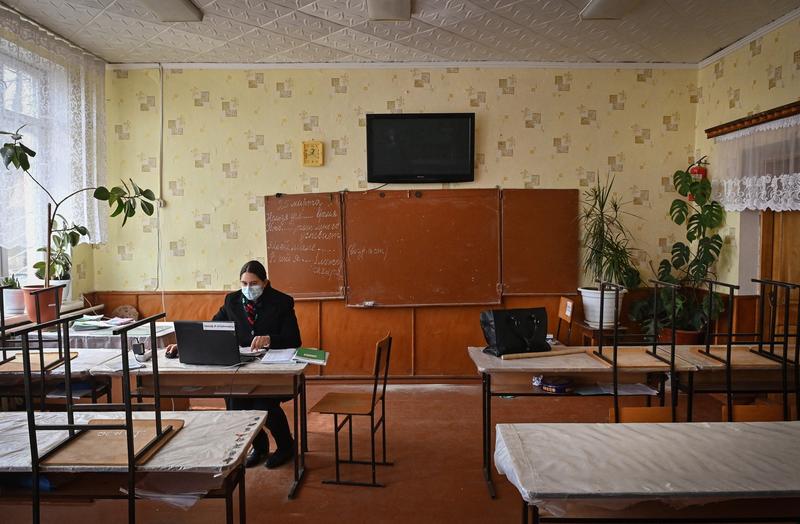 Scoala din satul Bujor din Republica Moldova, Foto: Daniel MIHAILESCU / AFP / Profimedia