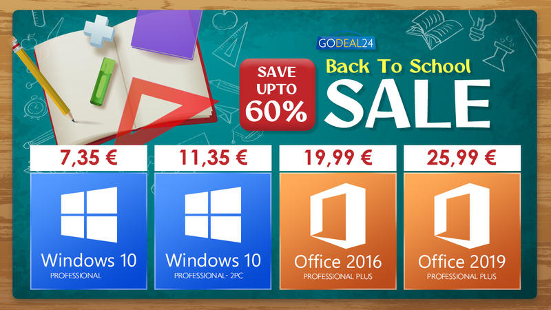 Godeal24 Vânzare înapoi la școală - Cel mai ieftin birou sub 20 € și Windows 10 pentru 7,35 €, Foto: Machteam