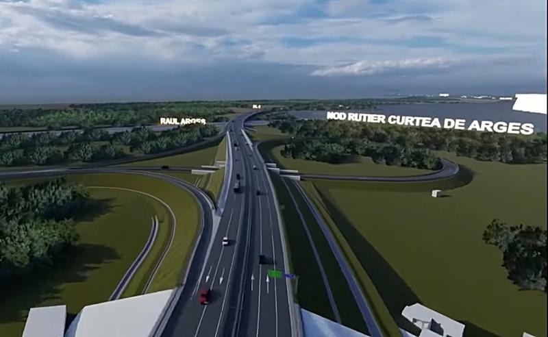 Autostrada Pitesti - Curtea de Arges - modelarea 3D a traseului, Foto: Captura video