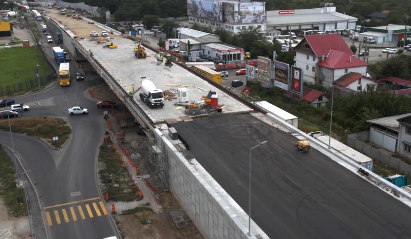 Pasajul Mogosoaia - lucrari in august 2021, Foto: Captura video