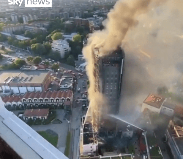 Incendiu Milano, Foto: captura tv