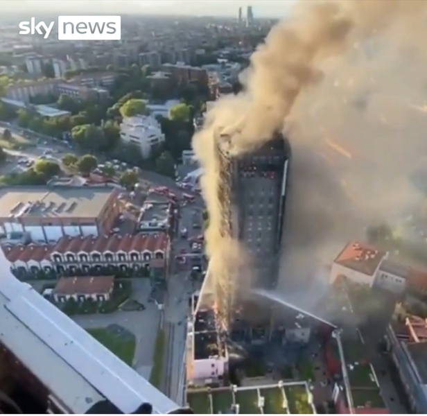 Incendiu Milano, Foto: captura tv