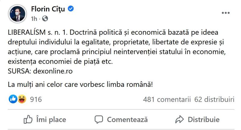 Postare Florin Citu, Foto: Hotnews