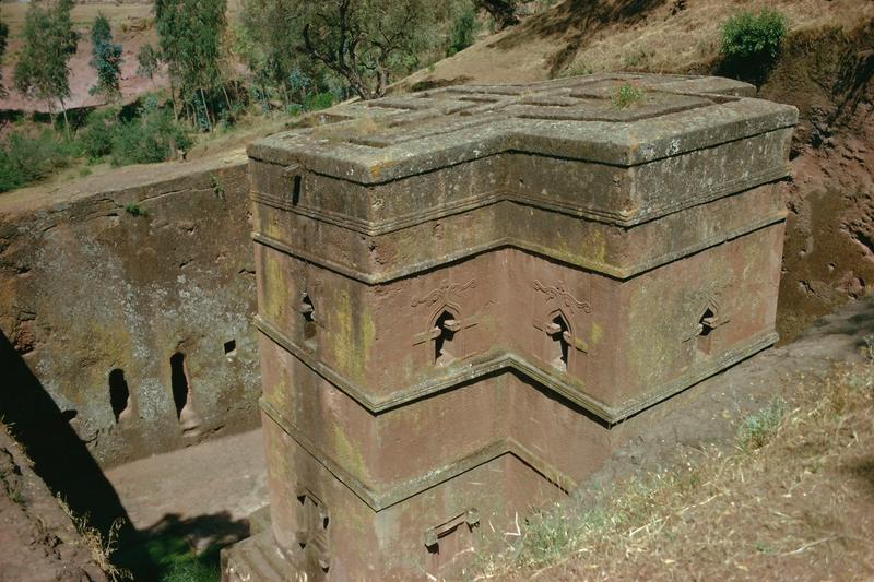 Casa Sfantului Gheorghe, una dintre faimoasele biserici sculptate in stanca din Lalibela, Foto: Sybil Sassoon / robertharding / Profimedia Images