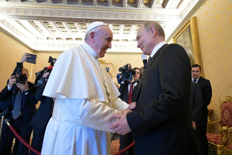 Papa Francisc si Vladimir Putin, Foto: Vatican Media
