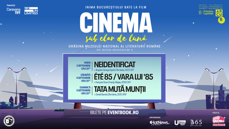 „Cinema sub clar de lună“ revine la București. Proiecții în Grădina Muzeului Național al Literaturii Române, Foto: Cinema sub clar de lună