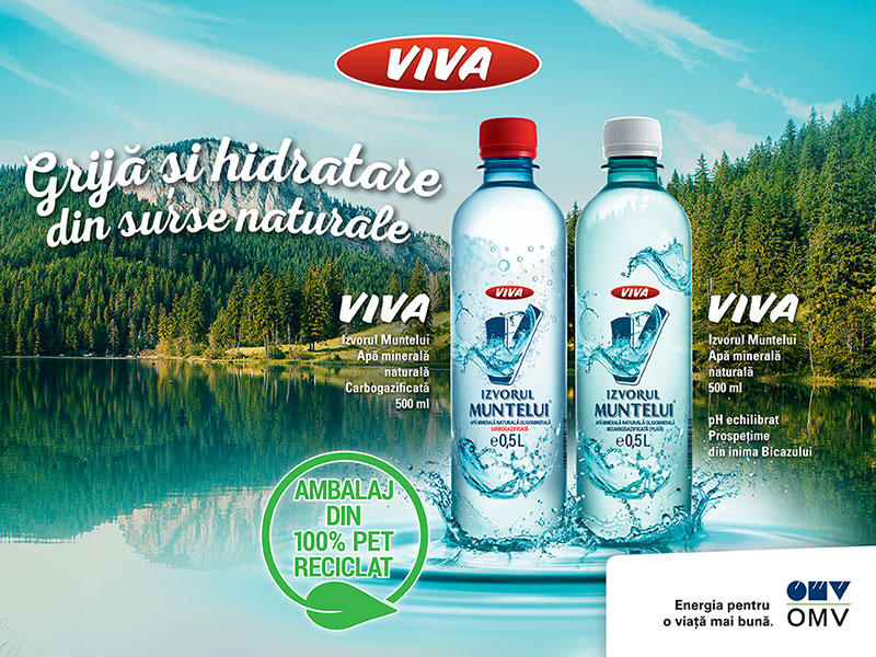 OMV extinde gama de produse VIVA cu Apa Minerală Naturală VIVA Izvorul Muntelui, Foto: OMV
