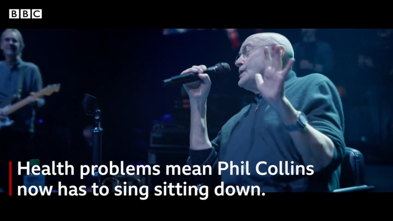 captura video concert Phil Collins, Foto: captura tv