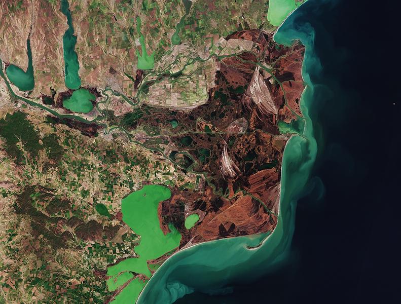 Delta Dunarii, imagine satelit, Foto: esa.int