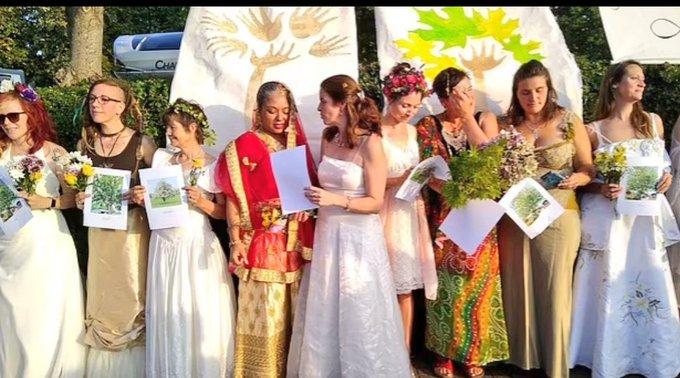 Femei din Bristol s-au casatorit cu zeci de copaci (Sursa foto: twitter), Foto: Hotnews