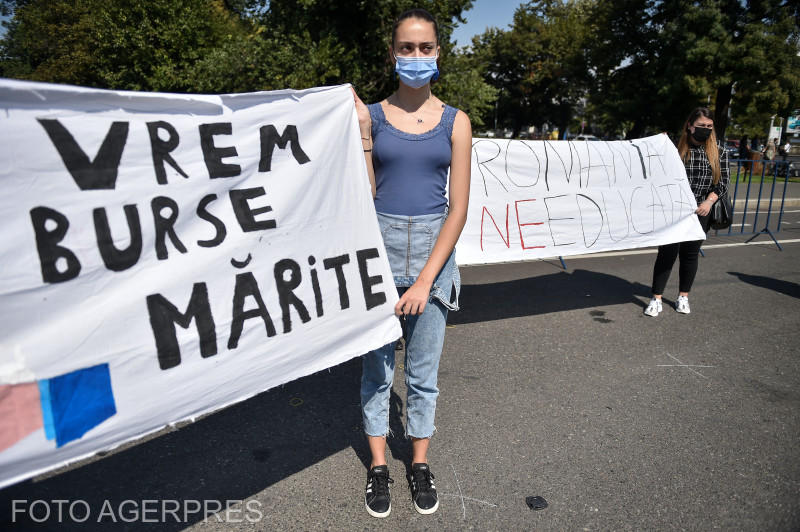 Protest elevi in prima zi de scoala, Foto: Agerpres