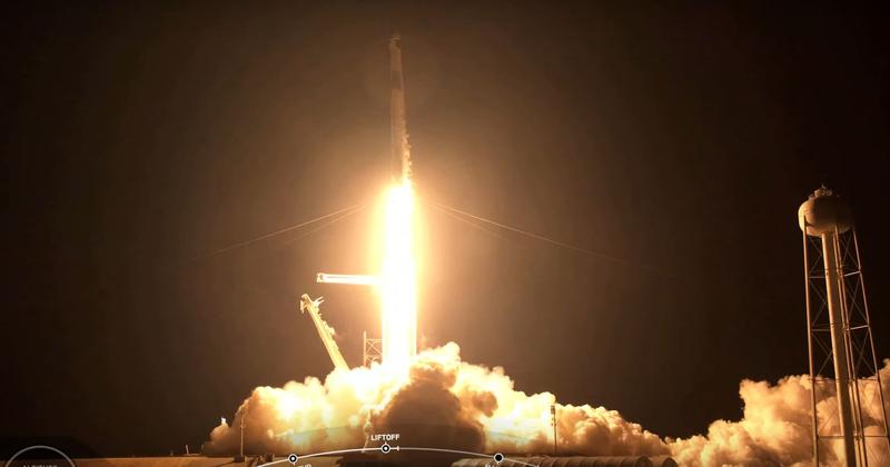 Lansarea rachetei SpaceX cu cei patru astroanuti amatori, Foto: SpaceX