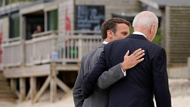 Macron si Biden (sursa: twitter, ian bremmer), Foto: Hotnews