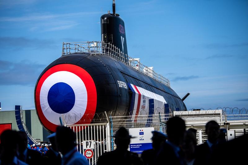 Lansarea unui submarin nuclear francez din clasa Barracuda / Suffren, Foto: Pool / Abaca Press / Profimedia Images