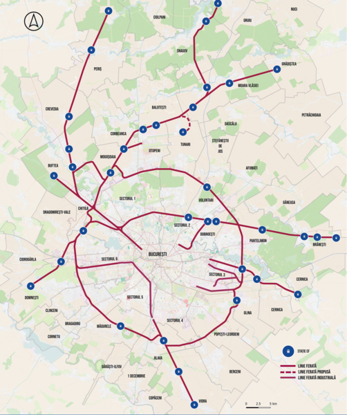 Harta tren metropolitan București, Foto: PMB