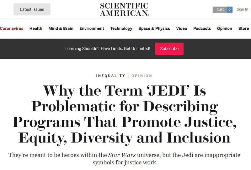 Scientific American despre Star Wars si Jedi, Foto: Captura de ecran