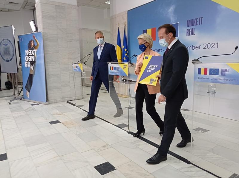 Ursula von der Leyen anunțând aprobarea PNRR , Foto: Hotnews