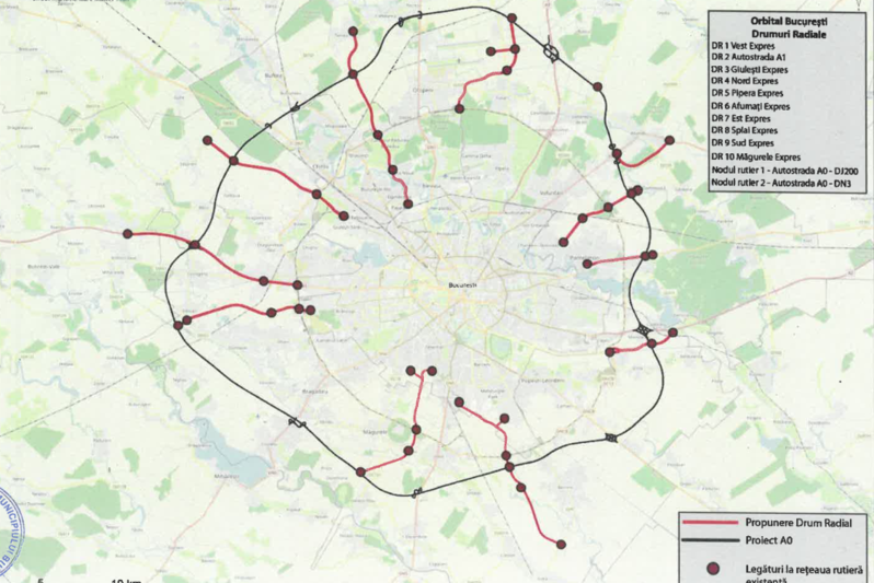 Harta drumuri radiale, Foto: PMB