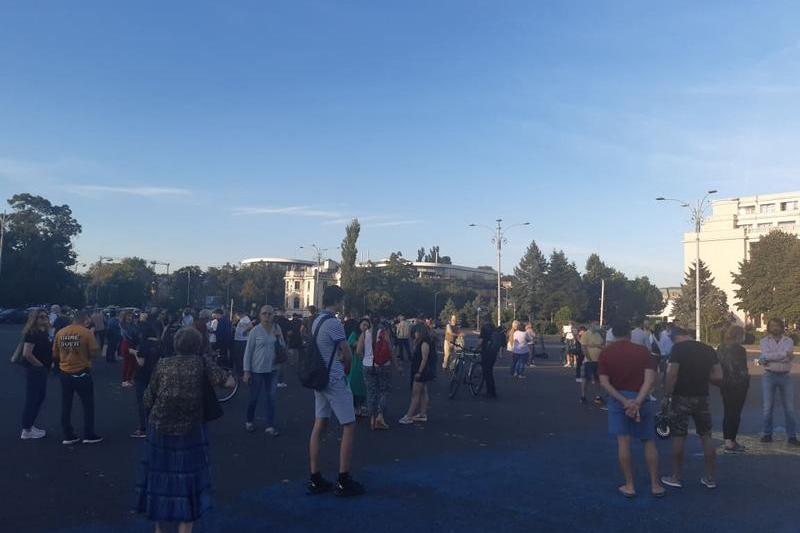 Protest in Piata Victoriei, Foto: Hotnews