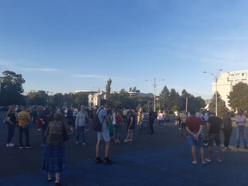 Protest in Piata Victoriei, Foto: Hotnews