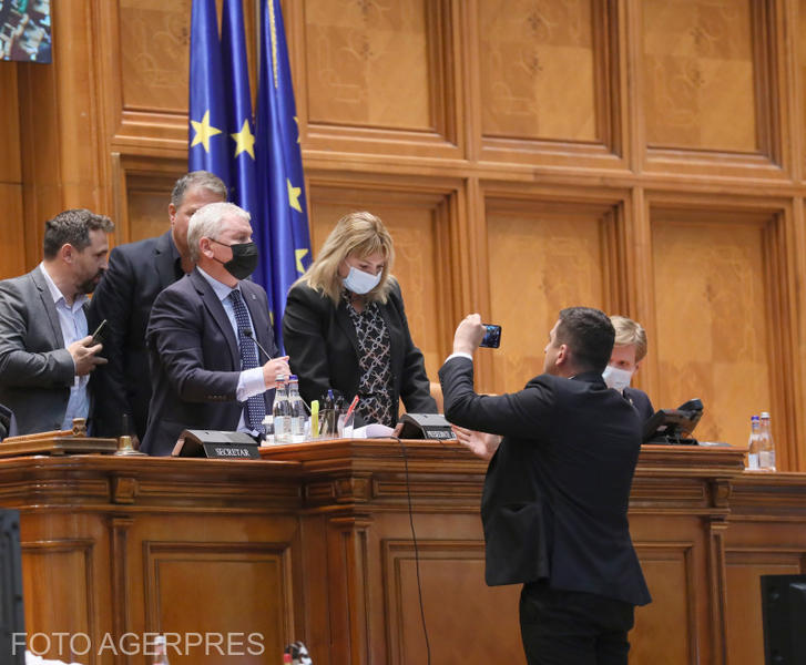 Florin Roman si Anca Dragu, in parlament, Foto: AGERPRES