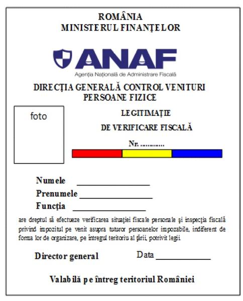 Legitimatie inspectori ANAF, Foto: Hotnews