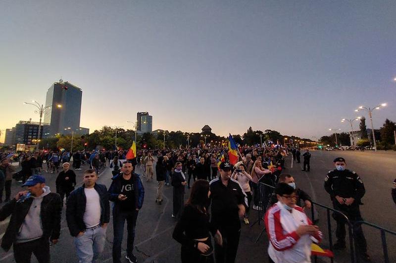 Protest la Piata Victoriei, Foto: Hotnews