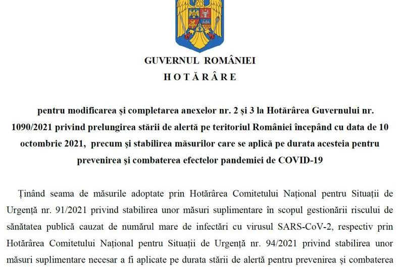 Hotarare de guvern-noi restrictii, Foto: Guvernul Romaniei