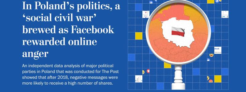 Polonia si ”razboiul social civil” de pe Facebook, Foto: Captura Washington Post