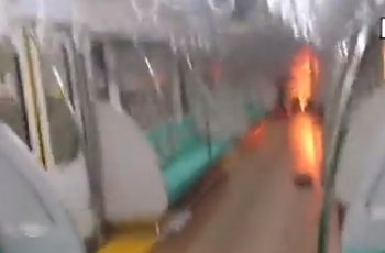 incendiu tren Tokyo, Foto: Captura video