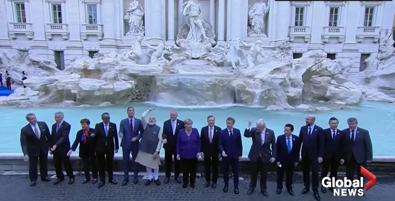Liderii G20 si-au pus o dorinta la Fontana di Trevi, Foto: Captura YouTube