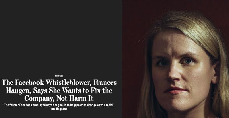 Frances Haugen in WSJ, Foto: wsj.com