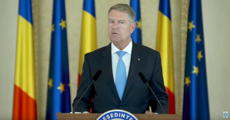 Presedintele Klaus Iohannis, Foto: Captura video